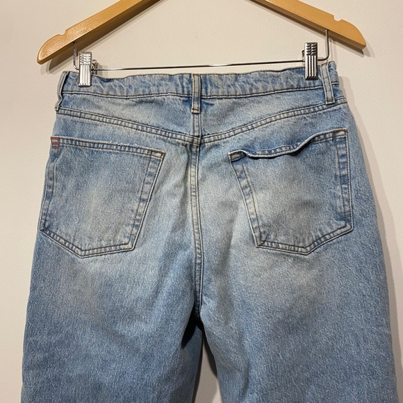 Urban Outfitters Distressed Light Wash Slim Straight High Rise Jeans - Picture 5 of 5